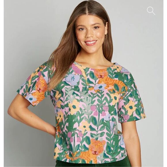 ModCloth Princess Highway Tiger Hideaway Top NEW - Picture 1 of 8